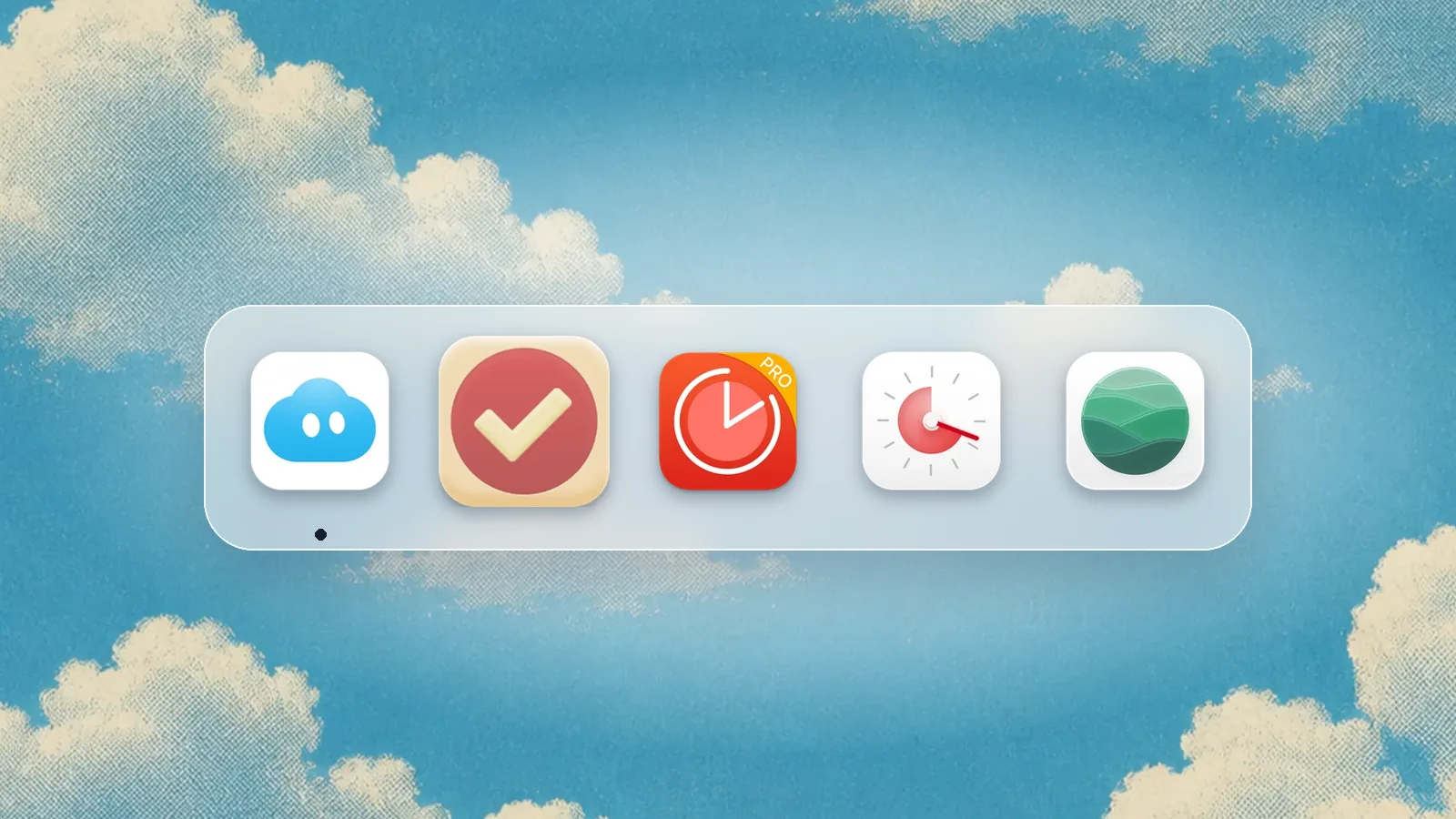 App icons of Nudge, Pomofocus, Be Focused Pro, Session, Flow
